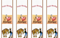 Horse Bookmarks Birthday Printable