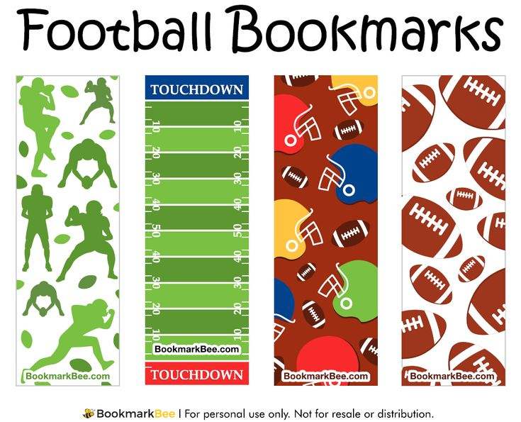 Http bookmarkbee bookmark football Free Printable Bookmarks 