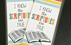 I Know The Scriptures Are True Bookmark Primary 2016 Theme