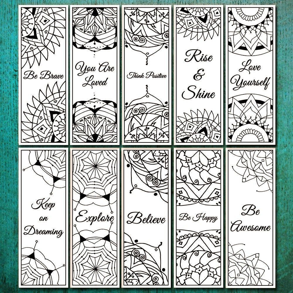 Inspirational Colouring Bookmarks Coloring Bookmarks Bookmarks 