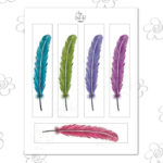 Instant Download Printable Colorful Feather Bookmarks Etsy In 2022