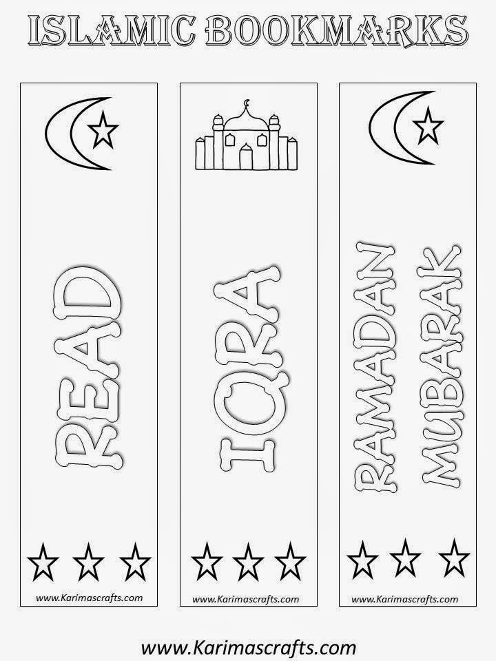 Karima s Crafts Islamic Bookmarks 30 Days Of Ramadan Crafts