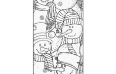 Kids n fun Coloring Page Bookmarks Winter 1