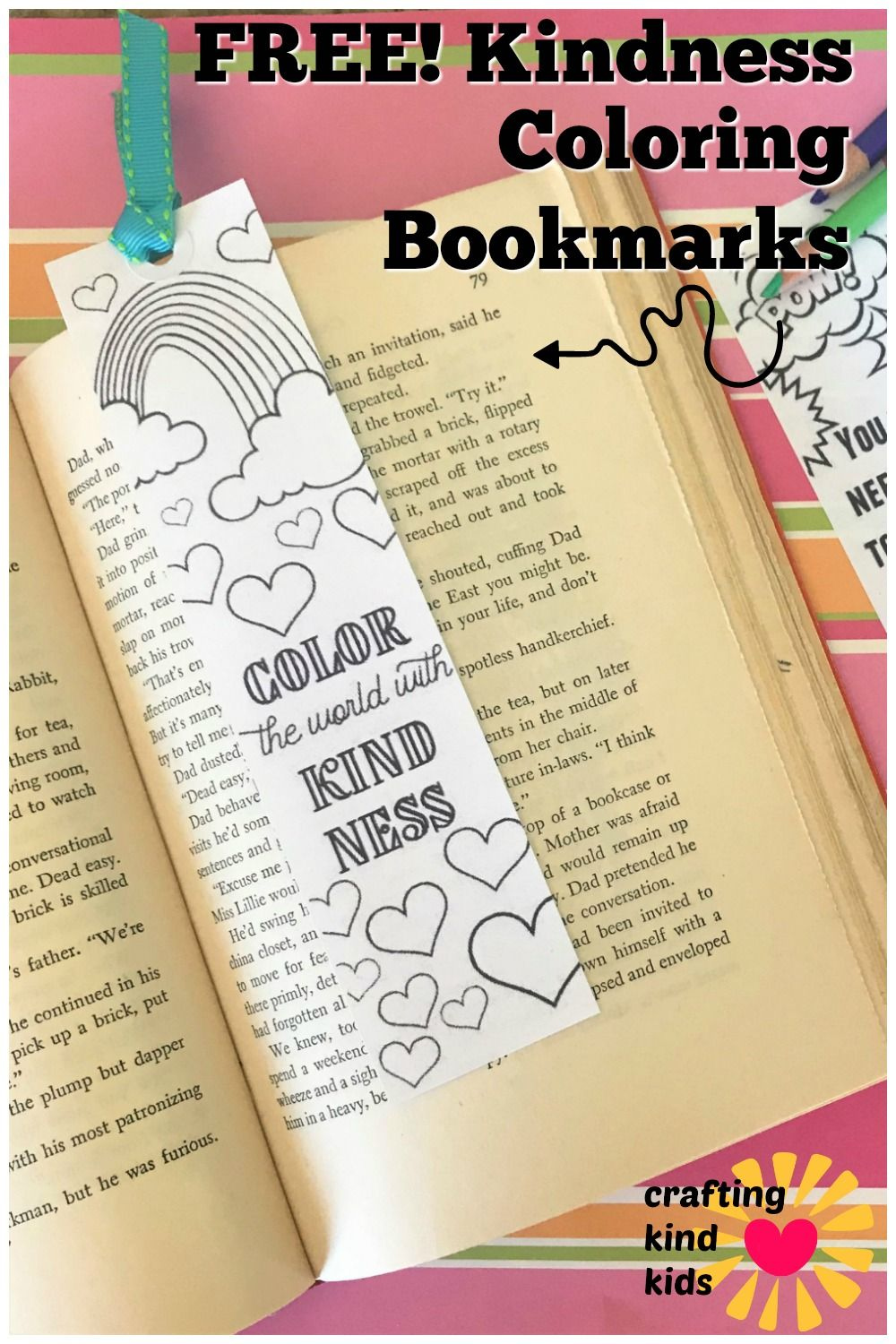 Kindness Coloring Bookmarks Kids Adults Coloring Bookmarks Bookmarks 