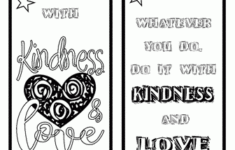 Kindness Love FREE Bible Bookmarks To Colour Coloring Bookmarks