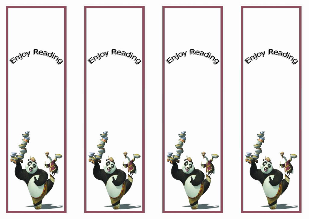 Kung Fu Panda Bookmarks Birthday Printable | Printable Bookmarks