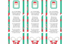 Legend Of The Candy Cane Bookmark Printable Gridgit