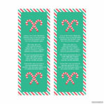 Legend Of The Candy Cane Bookmark Printable Gridgit