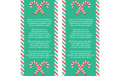 Legend Of The Candy Cane Bookmark Printable Gridgit