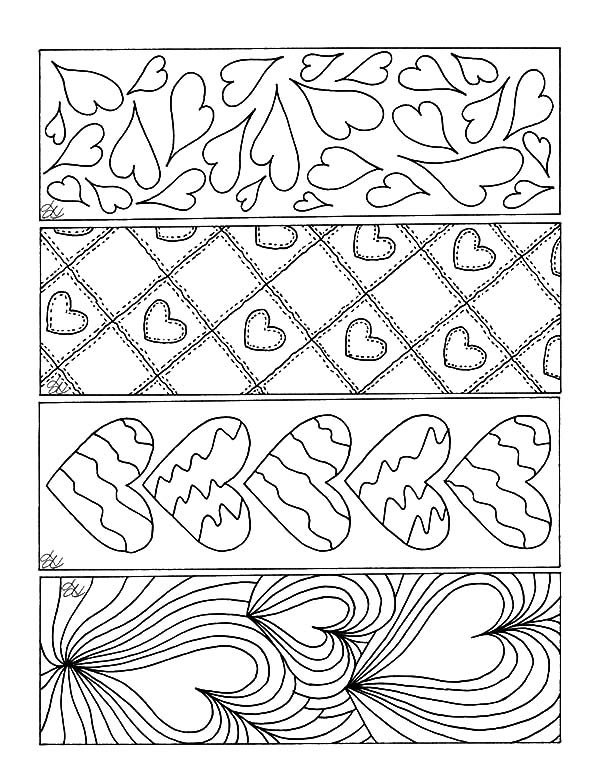 Love Theme Bookmarks Coloring Pages Best Place To Color