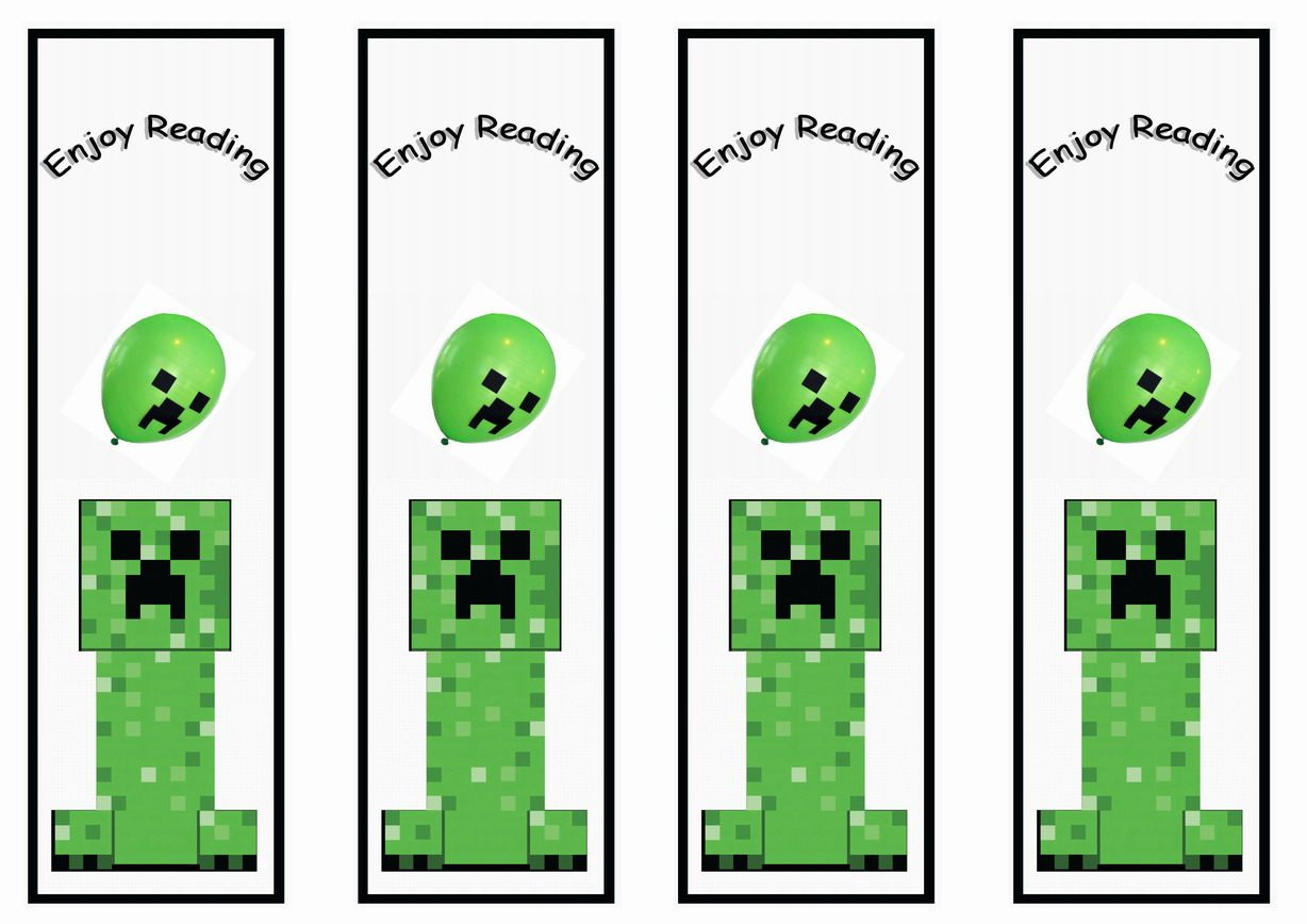 Minecraft Bookmarks Bookmarks Printable Free Printable Bookmarks 