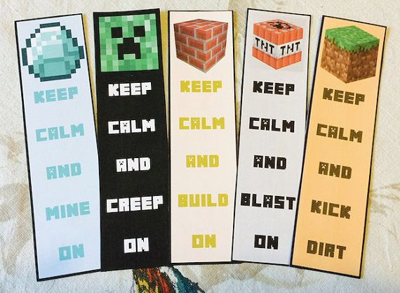 Minecraft Bookmarks Keep Calm Designs PDF By OverHeardMinecraft 4 00 