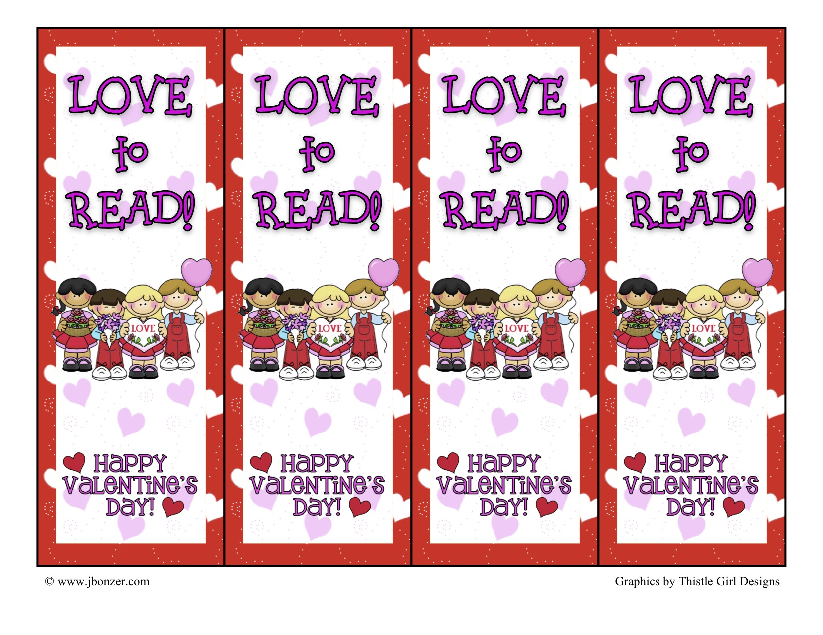 More Bookmarks Valentines Bookmarks Printable Valentine Bookmarks 