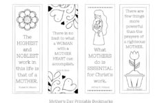 Mother s Day Bookmark Printable Ready To Color Or So She Says
