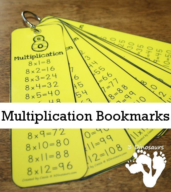 Multiplication Bookmarks Free Multiplication Teaching 