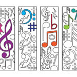 Music Bookmarks PDF Zentangle Coloring Page Coloring Pages