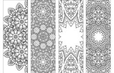 NEW Bookmarks Printable Intricate Mandala Coloring Pages Instant