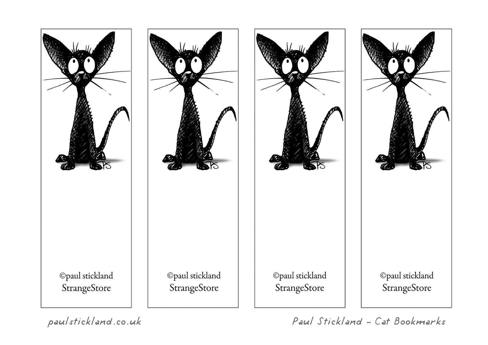 Paul Stickland Blog Free Black Cat Bookmarks 