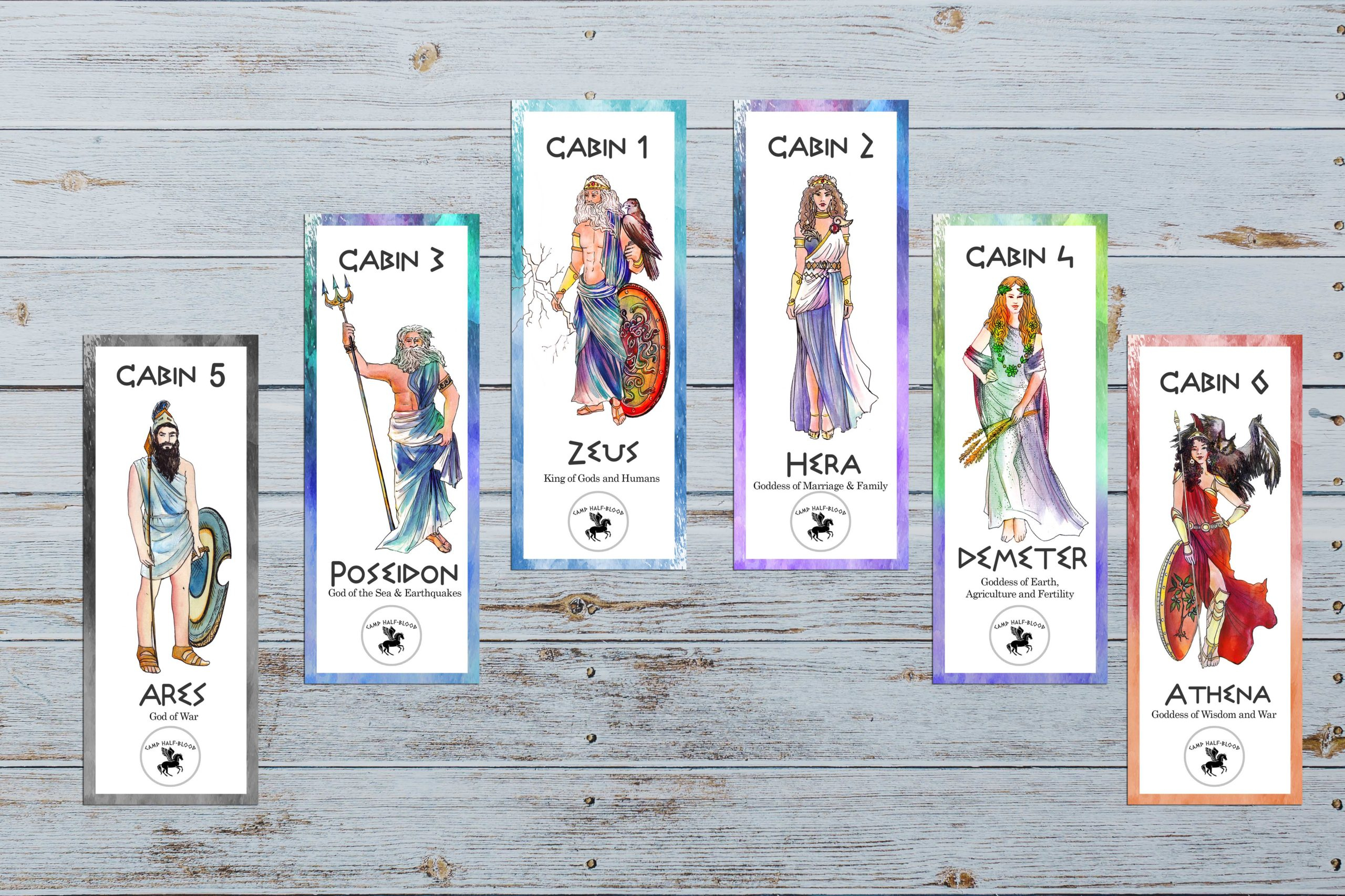 Percy Jackson Camp Half Blood Cabin Bookmarks Be Different Baby