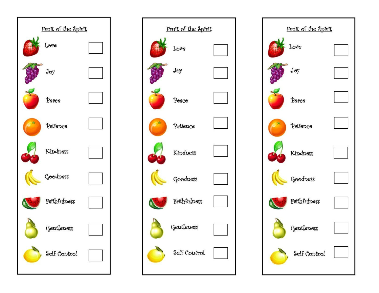 Pin On Fruit Of The Spirit Printable Bookmarks