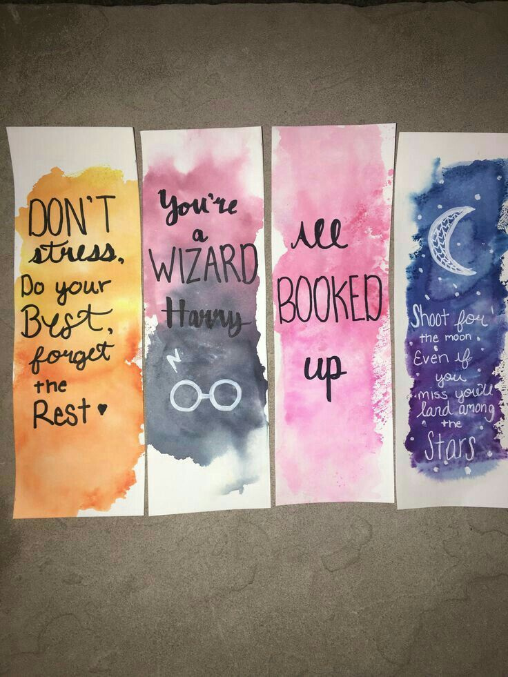 Pin On Watercolor Bookmarks