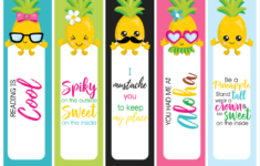Pineapple Bookmarks Free Printable Set Bookmarks Kids Classroom