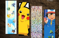 Pokemon Bookmarks Printable Set Of 4 Pokemon Bookmarks