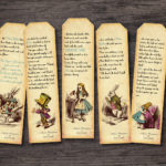 Printable Alice In Wonderland Bookmark Instant Digital