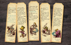 Printable Alice In Wonderland Bookmark Instant Digital