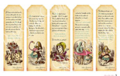 Printable Alice In Wonderland Printable Bookmark By RoseBonBonShop