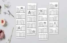 Printable Blank Bookshelf Reading Tracker Bookmarks Bona Fide