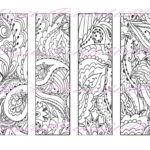 Printable Bookmark Coloring Page Book Mark Adult Instant