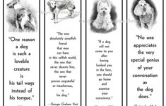 Printable Bookmarks Dogs In Pencil With Quotes About Dogs