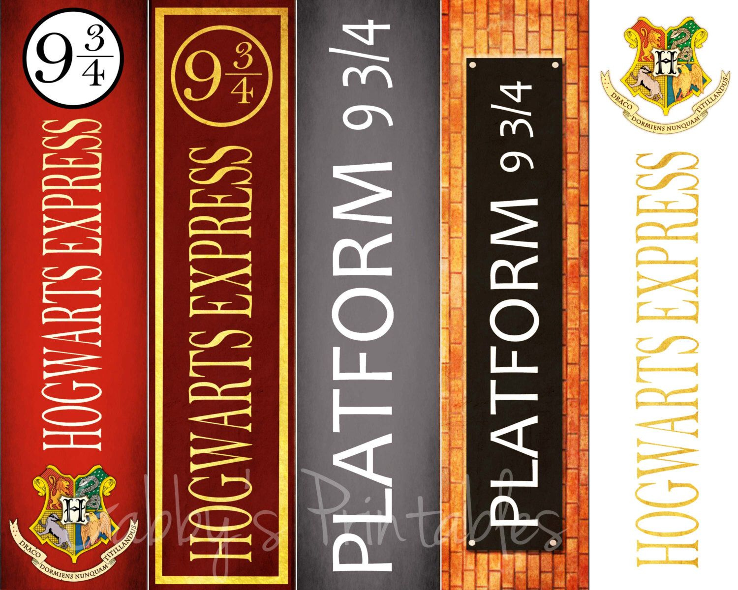 Printable Bookmarks Harry Potter Platform 9 3 4 Hogwarts Express 