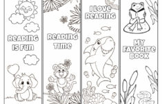 Printable Bookmarks To Color For Kids