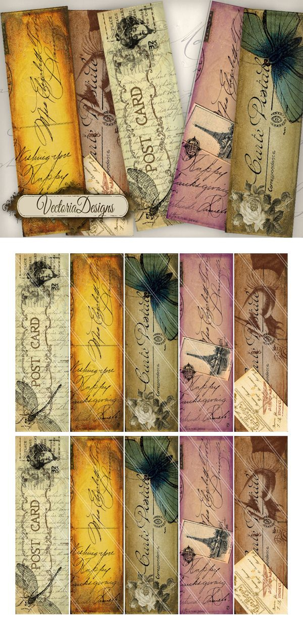 Printable Bookmarks Vintage Post Bookmarks Printable Bookmarks 