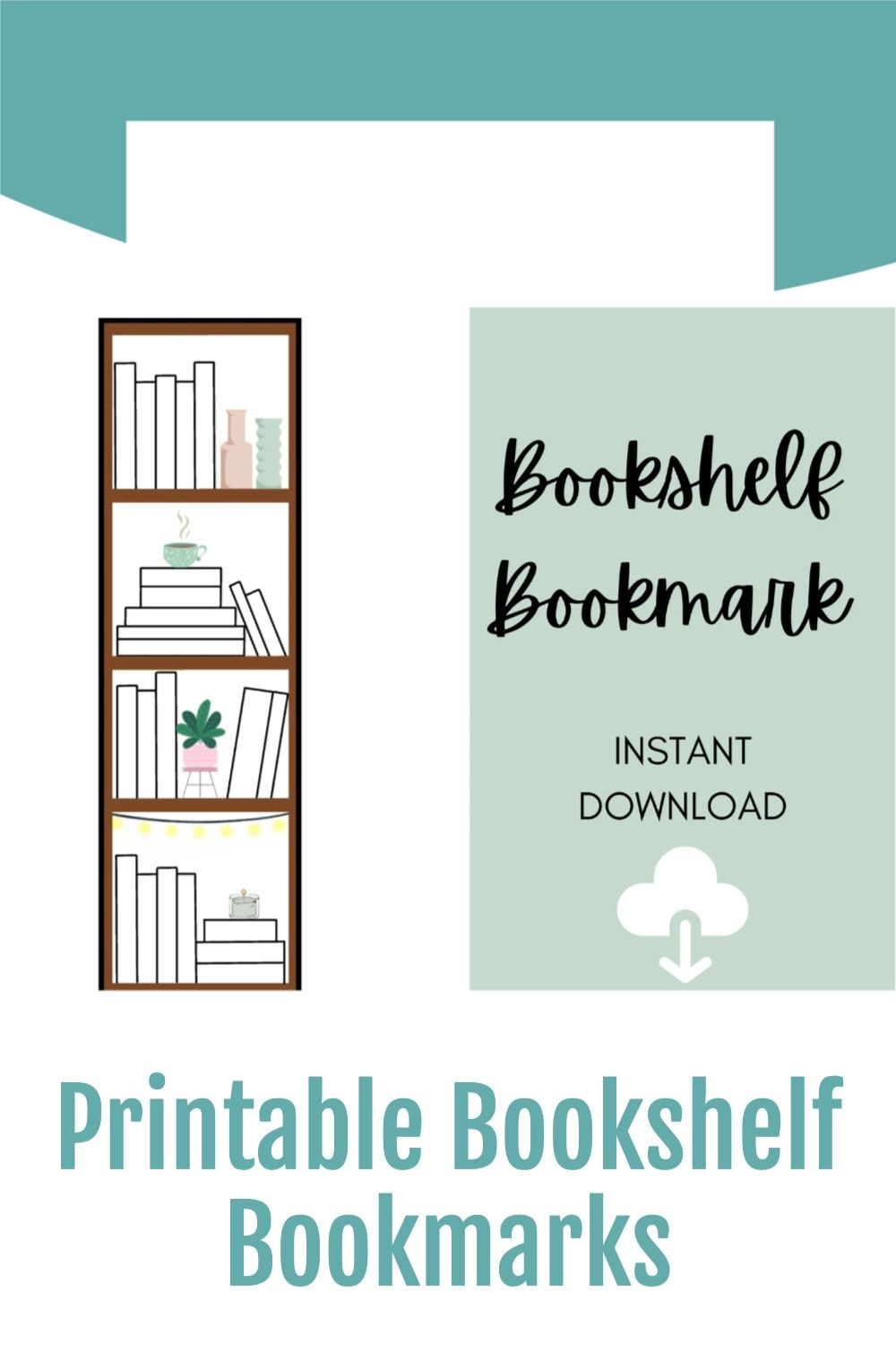 Printable Bookshelf Book Tracker Bookmarks Digital Bookmarks Etsy In 