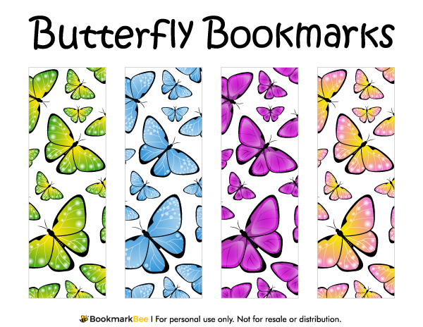 Butterfly Bookmarks Printable