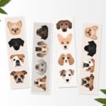 Printable Dog Bookmarks Printable Bookmark Digital Print Etsy