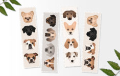 Printable Dog Bookmarks Printable Bookmark Digital Print Etsy