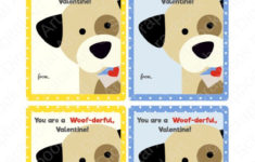 PRINTABLE Dog Valentine Tags Puppy Dog Valentine Etsy