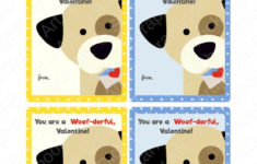 PRINTABLE Dog Valentine Tags Puppy Dog Valentine Etsy