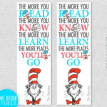 Printable Dr Seuss Bookmark Cat In The Hat Nursery Quote The More