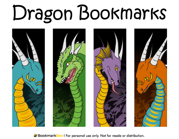 Printable Dragon Bookmarks