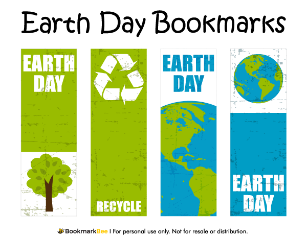 Printable Earth Day Bookmarks Printable Bookmarks