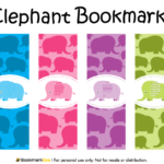 Printable Elephant Bookmarks