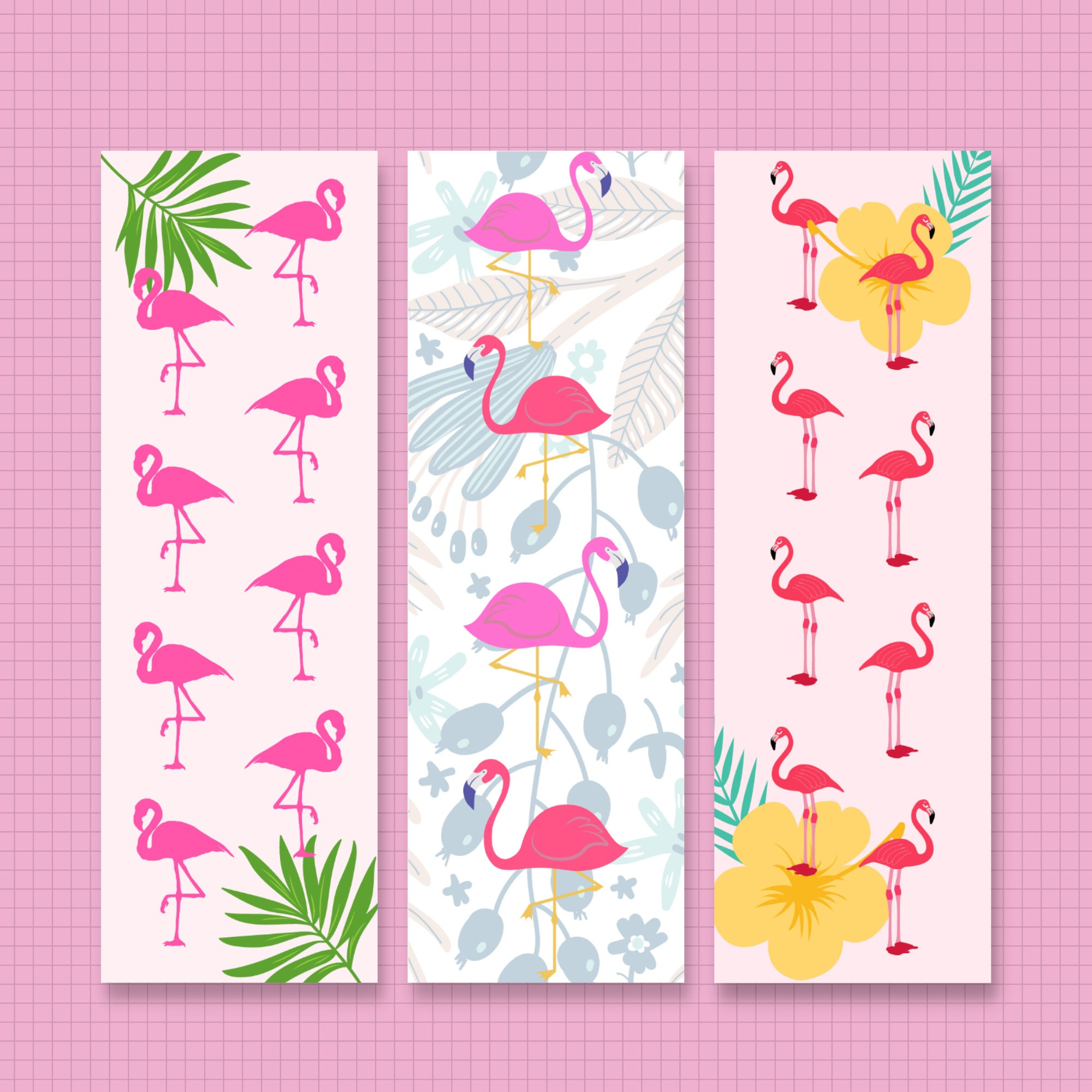 Printable Flamingo Print Bookmarks For Women Bookmarks Etsy