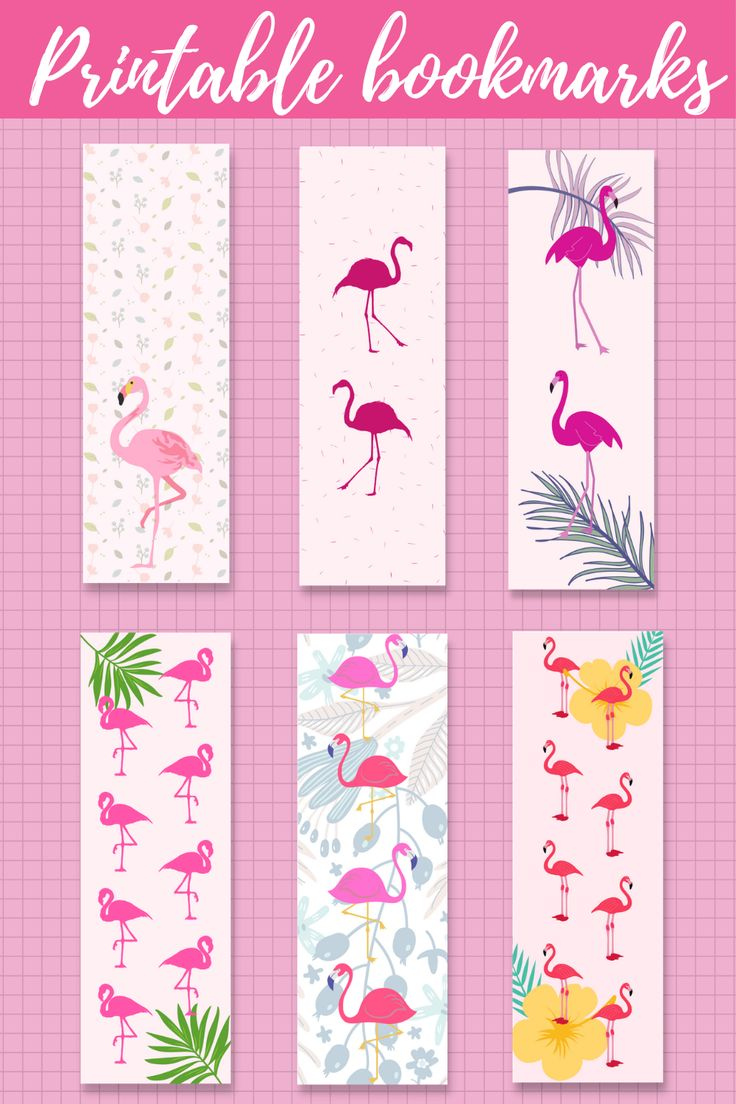 Printable Flamingo Print Bookmarks For Women Bookmarks Etsy 