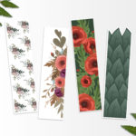 Printable Flower Bookmarks Printable Spring Bookmark Digital Print
