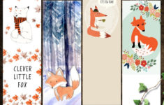 Printable Fox Bookmarks Cute Little Fox Instant Download Etsy
